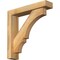 Ekena Millwork Balboa Block Rough Sawn Bracket w/ Offset Brace, Western Red Cedar, 4"W x 18"D x 18"H BKT0402X18X18BOA05RWR - alternate 1